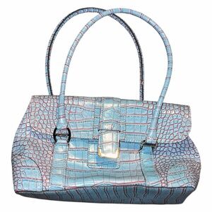 Y2K Liz Claiborne Croc Faux Leather Purse